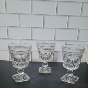 Vintage Indian Colony Park Lane Cordial Glasses. 3 Pc Set